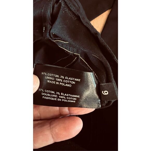 PROENZA SCHOULER BLACK STRETCH PANTS BACK ZIP ANKLES SIZE 6 - Picture 15 of 15